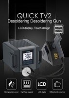 Alat Penyedot Timah QUICK TV2, Pistol Desoldering dengan Pompa Vakum Terintegrasi Tipe Diafragma untuk Perbaikan Papan PCB