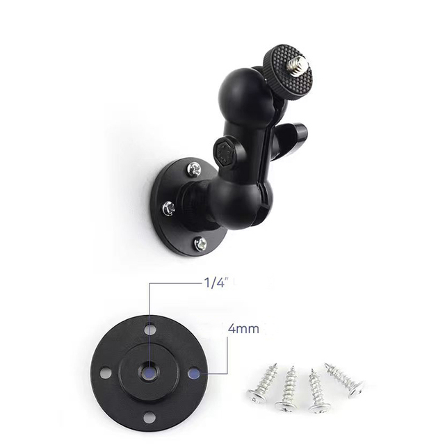 Aluminum Action Camera Wall Mount With 1/4 Screw Accessories For Gopro8/9/10/11/12/ Insta360 Onex2/3 Wall Bracket