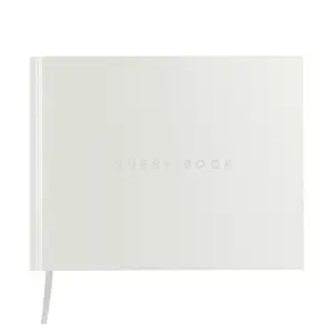 PU Leather Cover White Custom Languages Funeral Guest Book And Loving Memorial Guest Book For Funeral