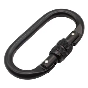 Hot Sale High Quality customized black metal clip hook spring 12KN Triangle Carabiner Titanium