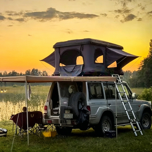 Carpa de Techo Ligera para Auto, con Protección UV, de Aluminio Rígido, para 3-5 Personas, de Poliéster, con Escalera, Alimentada por Energía Solar - Product Image 4