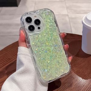 Vente Glitter Goutte Colle Transparent <span class=keywords><strong>Antichoc</strong></span> Grande Vague Bord Couverture de Téléphone TPU Mobile Téléphone Cas Pour <span class=keywords><strong>Honor</strong></span> 90 <span class=keywords><strong>8X</strong></span> X10 9X X30 X40 - Product Image 1