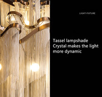JYLIGHTING Personnalisé Postmoderne Grand Lustre Glands Moderne Duplex Split-level Salons Caractéristiques Ampoule Hall Escalier