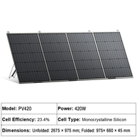 Bluetti 120W 200W 350W 420W Portable Flexible Pliable Panneau Solaire Monocristallin Chargeur pour Camping Centrale Électrique Générateur