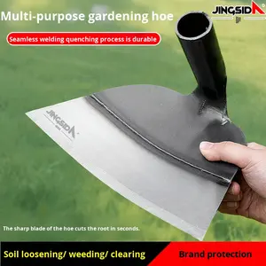 Jingsida Vorkvormig Hout Handvat Mangaan Staal Schoffel Wieden Gereedschap Voor Thuis Tuinieren Multifunctioneel Voor Wieden Graven 1 Jaar - Product Image 5