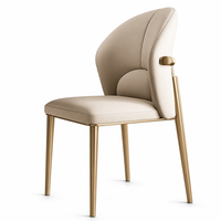 Nouvelle Chaise de Salle à Manger Design Luxe Léger, Style Nordique, Dossier Confortable, Moderne et Simple pour Restaurant
