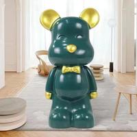 Statuette d'ours sculptée artistique en résine de 28 cm, tirelire, ornement de maison, cadeau de déménagement pour filles – Nouveauté populaire
