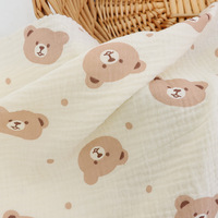 OEM tissu de mousseline imprimé sur mesure mousseline impression personnalisée emmaillotage de mousseline pour bébé