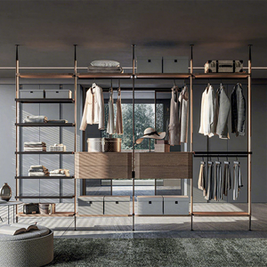 مرحاض تصميم مفتوح خزانة الألومنيوم نظام القطب خزانة خزانة العمود مع أضواء ليد - Product Image 1