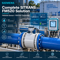 Débitmètre électromagnétique alimenté par batterie SIEMENS SITRANS FM MAG 8000 7ME681 100% original, IP68, débitmètre d'eau
