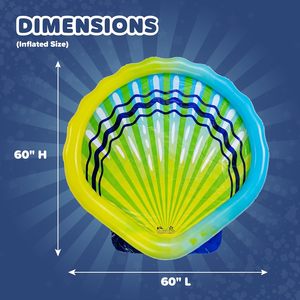 Aspersor de Agua en Forma de Concha de Mar de 60 Pulgadas para Niños Pequeños, Juego Acuático de Verano para el Patio Trasero - Product Image 4