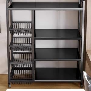 Chariot utilitaire roulant à 5 niveaux organisateur chariot de rangement tiroir coulissant panier 5 couches chariots de rangement de cuisine - Product Image 4