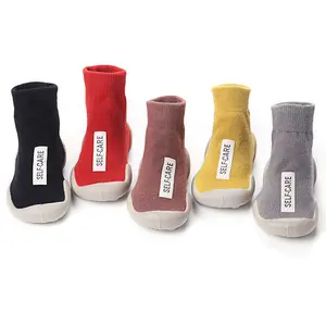 Baby Walking Shoes Custom Logo Soft Soled Non Slip Socks Indoor Baby Breathable Shoes And Socks