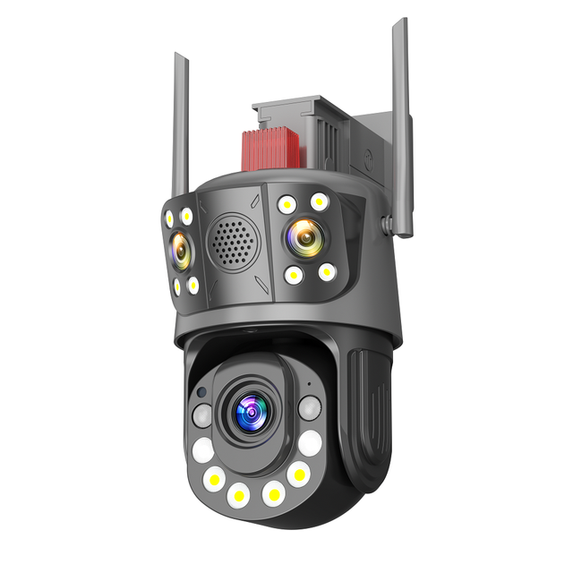 Ptz Camera 50x Zoom 12Mp Triple Lens Security Camera Smart Alarm Wireless Waterproof Ip66 Outdoor Wifi Network Camera Icsee