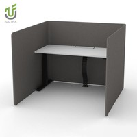 Comptoir de réception moderne au design professionnel IULTRA avec bureau à hauteur debout électrique intégré pour accueillir les visiteurs