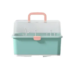 China factory Plastic Multifunction Baby Bottle Drying Rack Storage Box