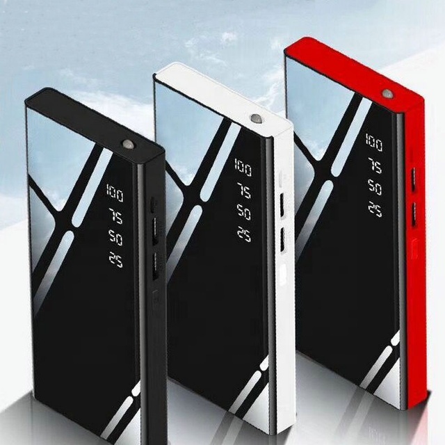 Dual USB Power Bank With LED Display Portable External Battery 10000mAh Mobile Phone Charger Mirror Power Bank