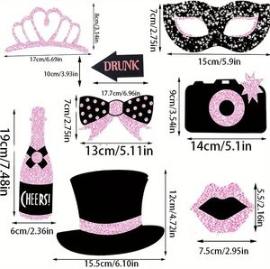 Panneaux en mousse PVC personnalisés 5 mm, impression UV double face, chapeaux, lunettes, enseignes, cartes, accessoires de photomaton amusants pour mariage, <span class=keywords><strong>anniversaire</strong></span>, selfie - Product Image 2