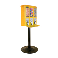 Triple tête à pièces corps en métal balle rebondissante Capsule jouet bonbons Gumball distributeur automatique pour Halloween réunion de famille