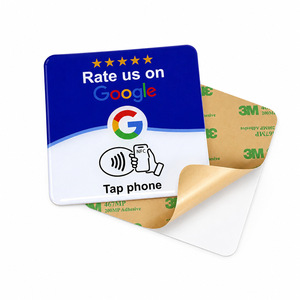 บัตรรีวิว NFC Google แบบ PVC 215 ชิป ข้อมูลจำเพาะที่กำหนดเอง ร้านอาหาร ร้านชานม รีวิว - Product Image 3
