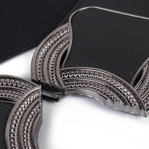 Corset à ceinture en PU de haute qualité pour femmes, style rétro occidental, simple et confortable, avec boucle en alliage élastique pour la taille. - Product Image 3