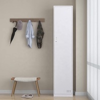 Casier de rangement pour vêtements en acier durable, autoportant, verrouillable, à un seul niveau, de taille personnalisée, pour chambre à coucher, meubles de maison