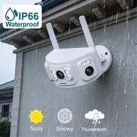 Kamera Nirkabel Wi-Fi Tripe Lens dengan NVR Nirkabel, Kamera Keamanan Rumah dengan Fungsi AI, Sistem Kamera CCTV
