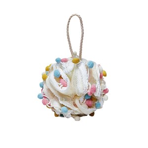 Esponja de Baño con Diseño de Puntos Coloridos, Malla Beige, Suave, Linda, Tamaño Grande, para Niños, Juguetes de Baño - Product Image 4