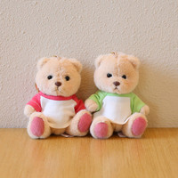 Porte-clés ours en peluche Lina Bear de 12 cm avec logo personnalisé, jouets en peluche articulés et mobiles
