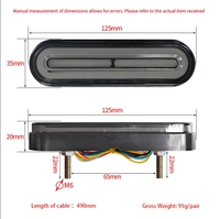 Feu arrière LED 12-80V DC avec clignotant dynamique, feu stop et feu de position, barre lumineuse arrière universelle pour moto, camion, remorque de fret
