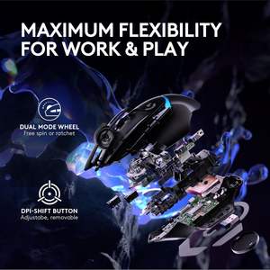 สำหรับ Logitech <span class=keywords><strong>G502</strong></span> <span class=keywords><strong>x</strong></span> PLUS สำหรับนักเล่นเกมมือขวาความเร็วเบาไร้สายออปติคอลเมาส์ lightforce สวิตช์ไฮบริด lightsync RGB <span class=keywords><strong>HERO</strong></span> - Product Image 6