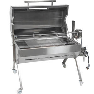 Grande rôtissoire de 1000 mm en acier inoxydable pour barbecue au gaz ou au charbon de bois, pour poulet et agneau - Product Image 4