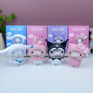 Hot Bán Kulomi Hk Mèo Cầm Tay Máy Tính Để Bàn <span class=keywords><strong>Fan</strong></span> Cho Trẻ Em Mùa Hè Làm Mát Kawaii Phim Hoạt Hình Sanrioed Xách Tay Nhỏ Quạt Điện - Product Image 5