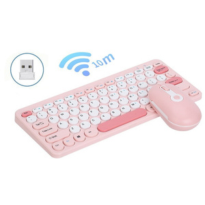 2.4G silents nhấp chuột Macaron <span class=keywords><strong>mini</strong></span> nhỏ gọn giao diện USB Bàn phím không dây chuột thiết lập phổ quát cho máy tính để bàn máy tính xách tay-Sản phẩm mới - Product Image 5
