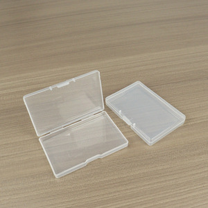 Transparent Rectangular Plastic Storage <b>Box</b> A15G 9.5x6.3x1.4cm For Business Cards Office Organizer Parts Accessories - Product Image 1