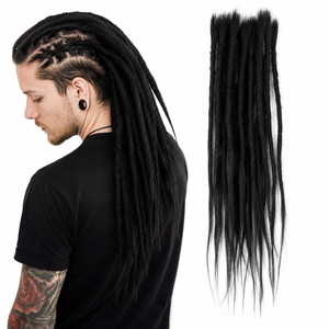 Estensioni Dreadlock 100% Capelli Umani Fatte a Mano con Punte Sciolte per Intrecciare, Riparare e Acconciare i Dreadlock - Product Image 1