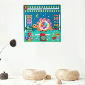 Wholesale Wooden Baby Educational Montessori Multi-functional Date Toy Weather Calendar Learning Clock Board Toys For Kids