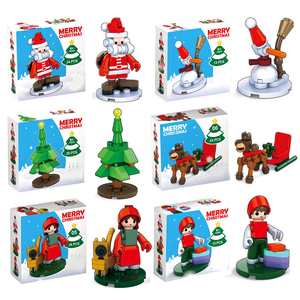 Ensemble de blocs de construction sur le thème de Noël avec des pièces de petite et moyenne taille pour enfants, jouet éducatif à assembler, cadeau de fêtes - Product Image 3