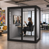 Cabine de studio d'enregistrement insonorisée, pod acoustique, cabine de réunion insonorisée, isolation acoustique modulaire, cabine téléphonique de bureau