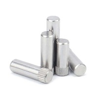 Knurled Dowel Pin Knurled Cylindrical Pin Straight M1-M8 Stainless Steel 304 Precision Press Fit Pin for Assembe