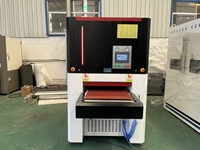 Machine de polissage à brosse rotative automatique contrôlée par PLC certifiée CE SR-TECH pour le meulage de surface des tôles métalliques 20KW