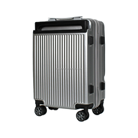 Valise de luxe à 4 roues avec compartiment pour ordinateur portable, ouverture frontale, séparation sec/humide, en ABS+PC, tailles 20/24, personnalisable (logo/couleur) - Vente en gros usine