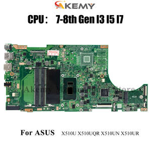 มาเธอร์บอร์ดแล็ปท็อป X510UN สำหรับ <span class=keywords><strong>Asus</strong></span> X510U A510U X510UQ X510UNR X510UR X510UQR เมนบอร์ด X510URR เมนบอร์ด I3ซีพียู S510U - Product Image 2
