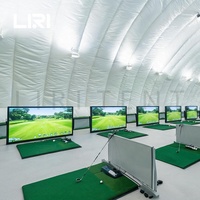 Dôme à membrane de grande portée pour structure de golf intérieure, utilisation toute l'année