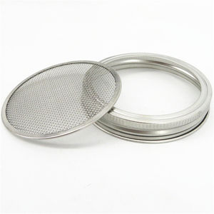 Pot Mason à large bouche avec couvercle en acier inoxydable - Product Image 2