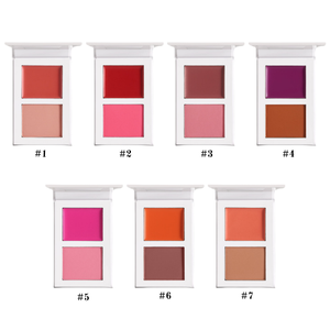 Bedak dan Krim Blush Dua Warna dengan Pigmen Tinggi Logo Anda Riasan Wajah Pipi Label Pribadi Palet Highlighter dan Blush - Product Image 5