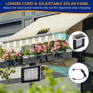 Nouveau 2025 solaire Bug Zapper extérieur étanche moustique Zapper avec 3000v haute puissance avec support <span class=keywords><strong>de</strong></span> mise à la terre pour patio jardin - Product Image 5