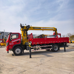 شاحنة سحب بحمولة 10 طن و12 طن و14 طن مع رافعة، شاحنة مسطحة مع رافعة ذات ذراع متحرك - Product Image 6