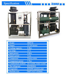 ICEMA kaliteli ürünler tüp buz makinesi 1 Ton tüp buz makinesi fiyat - Product Image 3