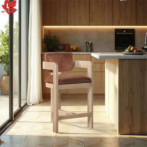 Silla <span class=keywords><strong>de</strong></span> Comedor <span class=keywords><strong>de</strong></span> Madera Maciza <span class=keywords><strong>de</strong></span> Lujo con Brazos Altos y Asiento Acolchado <span class=keywords><strong>de</strong></span> Terciopelo, <span class=keywords><strong>Diseño</strong></span> Tradicional para Muebles <span class=keywords><strong>de</strong></span> Hogar - Product Image 3
